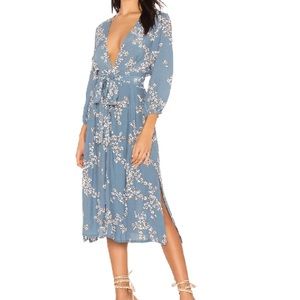 Faithfull the Brand Chloe Floral Print Midi dress